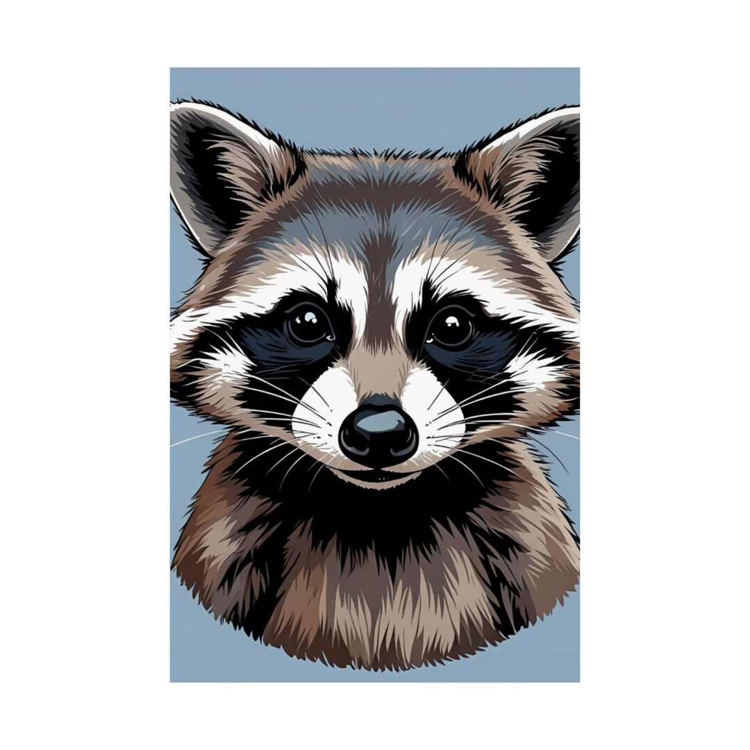 Rustic Raccoon Rustic Raccoon Poster: Wildlife Animal Wall Art, Nursery Decor - Etsy