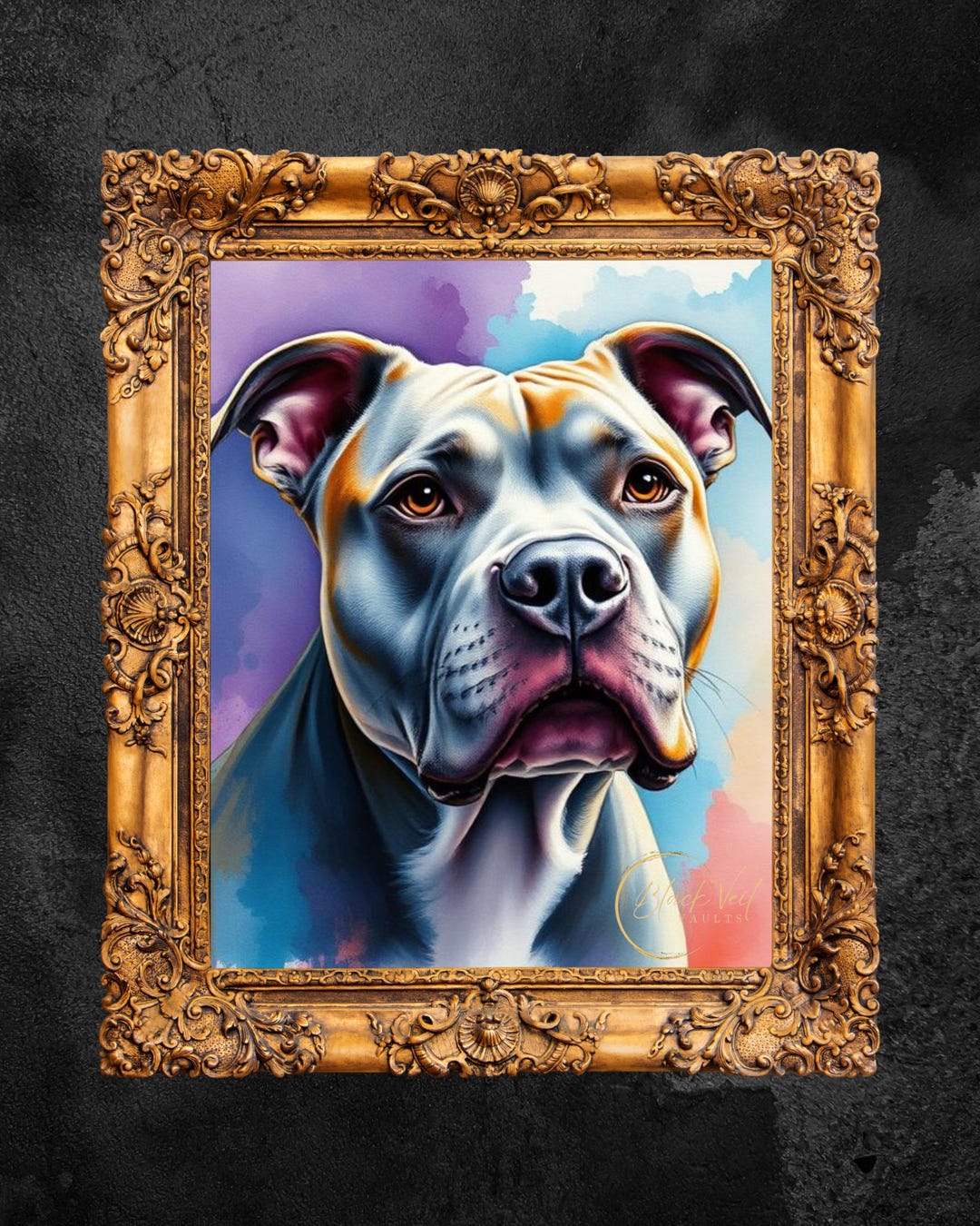 Watercolor Pet Portrait Pittbull Art Etsy watercolor-pet-portrait-pittbull-art-etsy