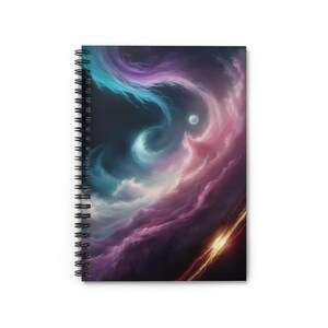 Celestial Spiral Notebook - Dreamy Cosmic Design, Perfect for Journaling, School, Gifts, Art, Writing, Starry Nights