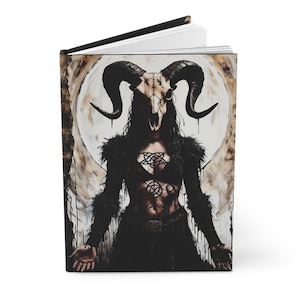 Ram Skull Witch hardcover journal | occult journal | pagan grimoire notebook