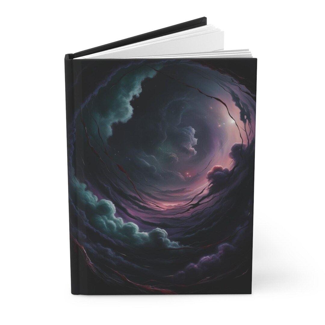 Swirling Night Sky Hardcover Journal | Matte Celestial Clouds Notebook ...