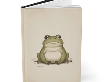 Frog Illustration Hardcover Journal | Whimsical Stationery