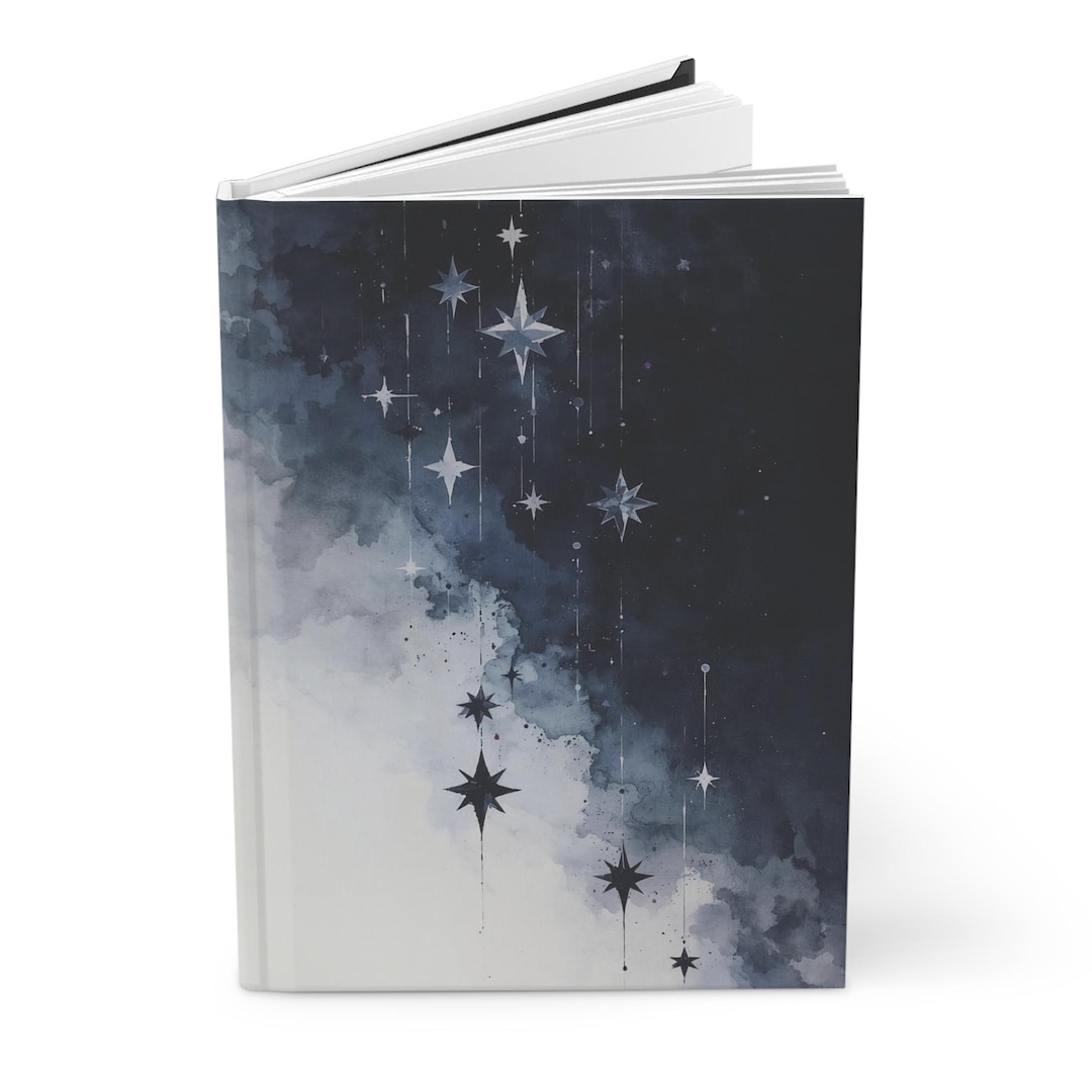 Watercolor Night Sky Stars Journal | Hardcover Notebook - Etsy