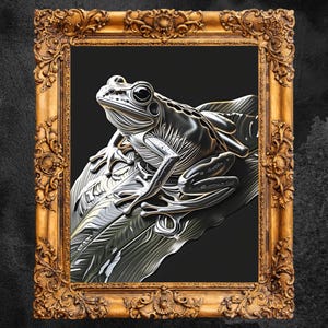 Muurkunst kikker | Natuurdecoratie voor thuis | Natuurcadeau voor dierenliefhebbers | Uniek kunstwerk voor elke gelegenheid | Chromatische kikker | Liefhebbers van kikkers