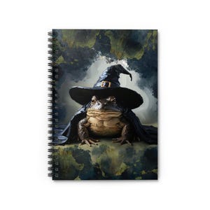 Whimsical Wizard Frog Notebook - Perfect for Kids, Students & Writers, Gift for Halloween, School, Journal, Notepad