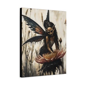Enchanted Fairy Canvas Art, Ethereal Wall Decor, Fantasy Home Decoration, Magical Gift for Occasions, Boho Aesthetic