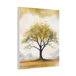 Autumn Tree Canvas Art Print, Cozy Home Decor, Nature Lover Gift, Fall Wall Art, Seasonal Decoration, Art for Living Room