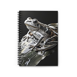 Frog Spiraled Notebook - Creative Journal, Eco-Friendly Study Planner, Gift for Students, Nature Lovers, Animal Theme