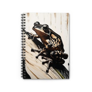 Frog-Themed Spiral Notebook - Perfect for Nature Lovers, Journaling, School Supplies, Gift for Students, Eco-Friendly