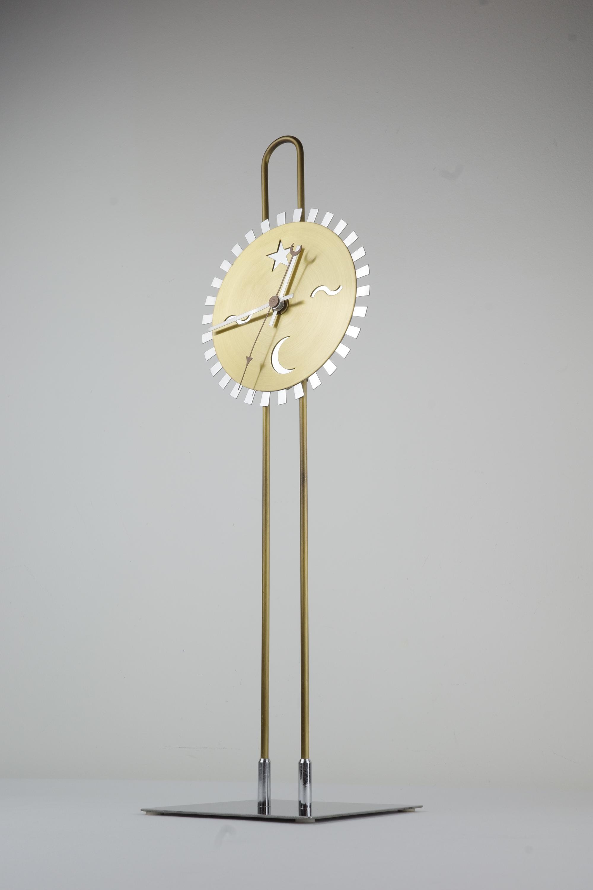 Vintage 1995 IKEA Dilla Brass Clock: Ehlén Johansson Design