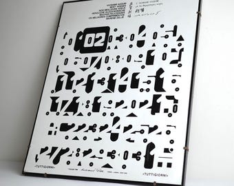 Luciano Torre “Tuttigiorni” 1988 Wall Calendar – Magnetic Graphic Art Calendar – Vintage Italian Metal Design