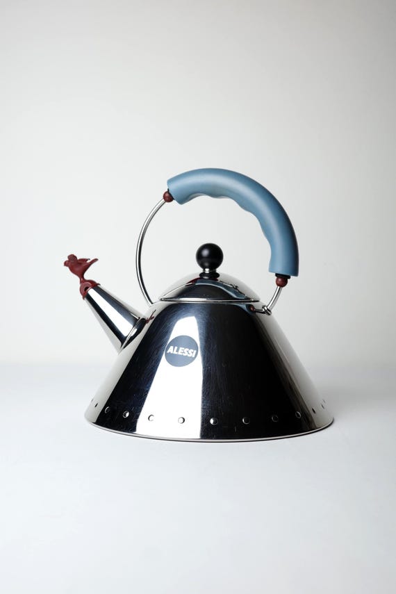 Vintage Alessi 9093 Kettle: Michael Graves Bird Whistle Design - Etsy