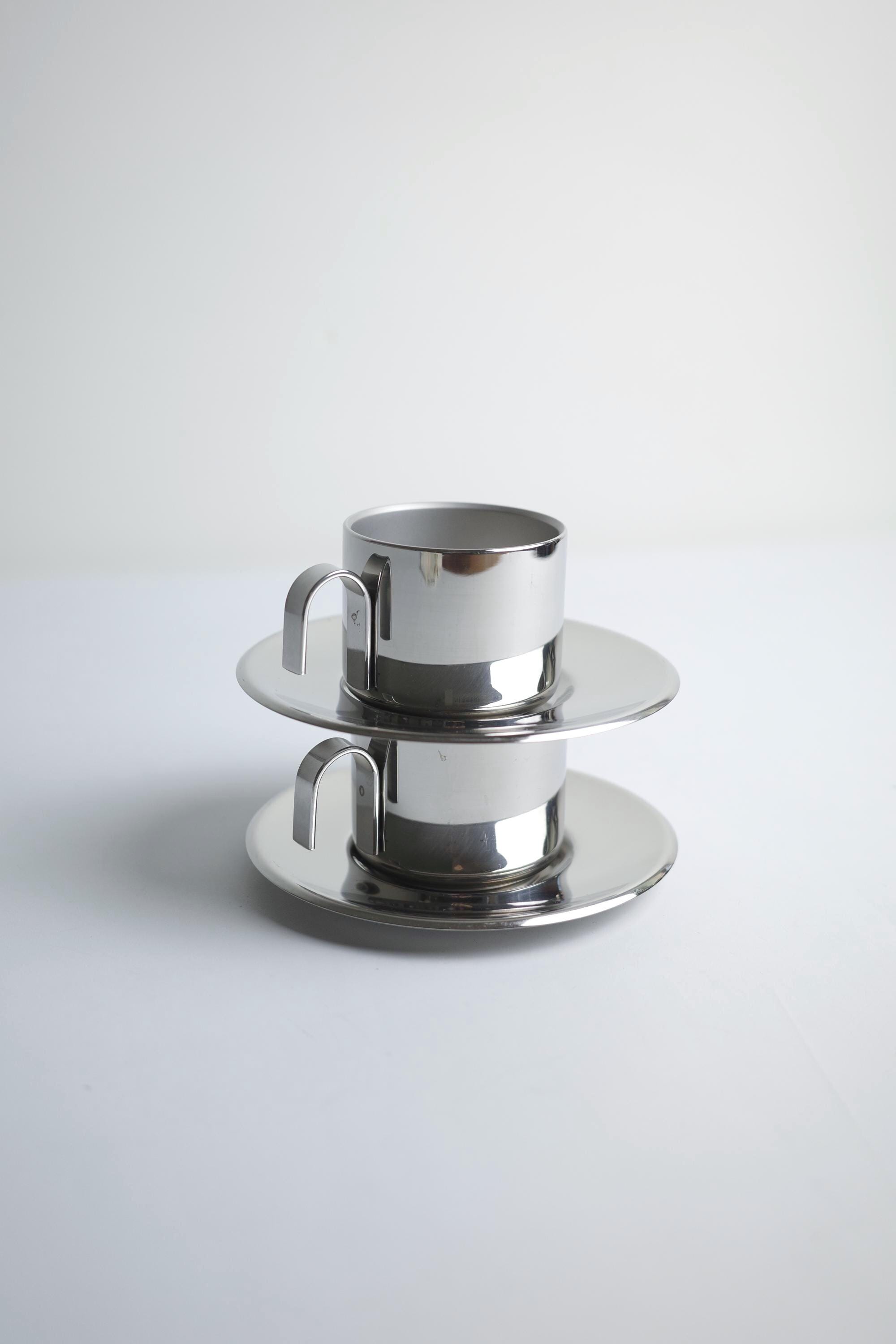 1970 年代のヴィンテージ】Morinox エスプレッソカップ6個&トレイ