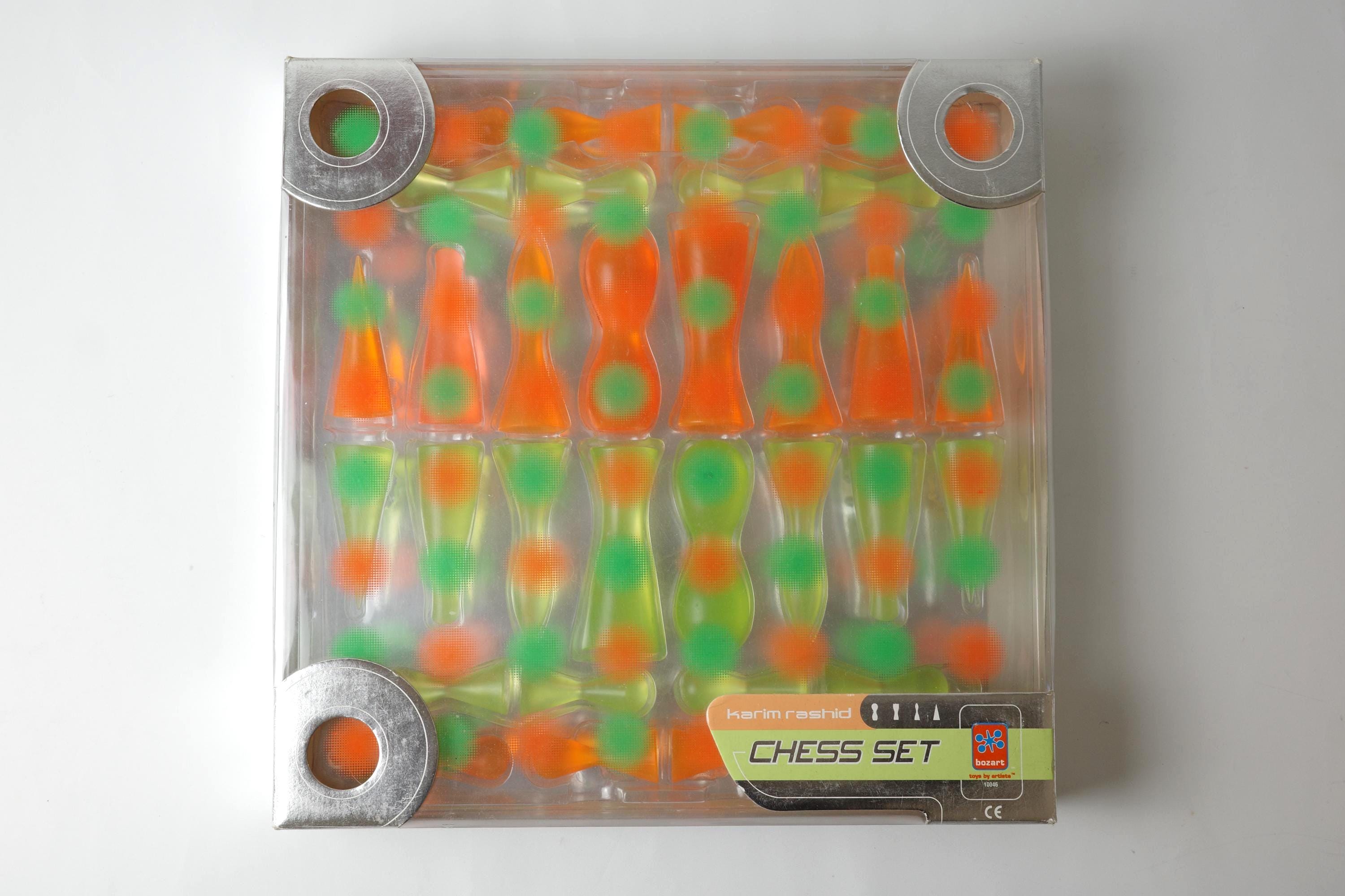 Karim Rashid Y2K Chess Set: Rare 2001 Modernist Design, Sculptural