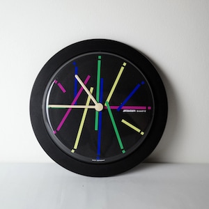 Vintage Staiger West Germany Quartz Wall Clock – 1980s Deco Revival Design