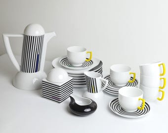 Vintage Arzberg City Modern California Breakfast & Coffee Set – by Lutz Rabold in 1987
