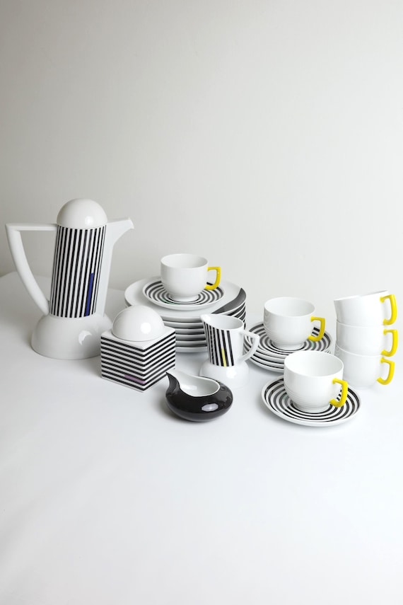 Vintage Arzberg City Modern California Breakfast & Coffee Set  by Lutz  Rabold in 1987