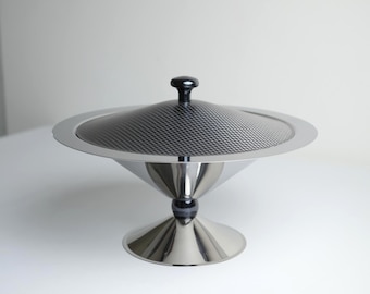 Vintage Stainless Steel Serving Bowl with Lid – 18/10 Inox