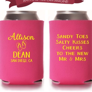 Cheers to the New Mr. & Mrs. in Love Cooler Favors Wedding Party Gifts Wedding Anniversary Party Gifts Custom Beverage Can Cooler 3D139