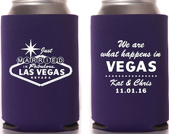 Famous Las Vegas Sign Can Cooler Wedding Favors Fun Wedding Party Gifts Wedding Anniversary Party Gifts Custom Beverage Can Cooler 4D118