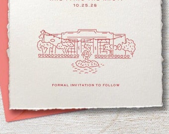Wrightsville Manor, NC Venue Illustration | Wedding Invitation Sketch | Hand Drawn Line Art | DIGITAL DOWNLOAD
