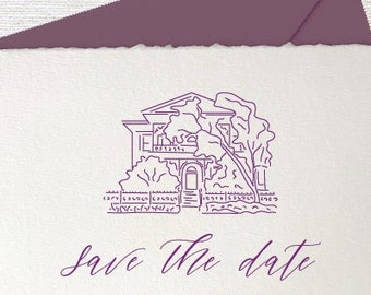 The Lace House, Columbia SC Venue Illustration | Wedding Invitation Sketch | Hand Drawn Line Art | DIGITAL DOWNLOAD
