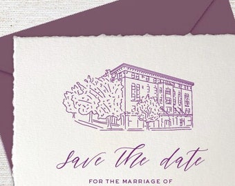 The Forrest Place, GA Venue Illustration | Wedding Invitation Sketch | Hand Drawn Line Art | DIGITAL DOWNLOAD