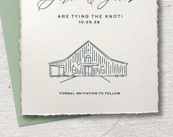 Daniels Ridge, NC Venue Illustration | Wedding Invitation Sketch | Hand Drawn Line Art | DIGITAL DOWNLOAD