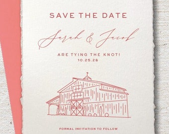 White Dove Barn, Murfreesboro, Tennessee Venue Illustration | Wedding Invitation Sketch | Hand Drawn Line Art | DIGITAL DOWNLOAD