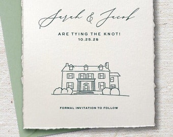 Rust Manor House in Loudoun County, VA Venue Illustration | Wedding Invitation Sketch | Hand Drawn Line Art | DIGITAL DOWNLOAD