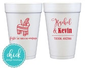Fiesta Like There 39 s No Mañana, Piñata - 20 oz Foam Cup Wedding Favors Fun Wedding Party Gifts Wedding Anniversary Party Gift Custom D248
