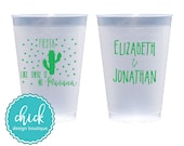 Fiesta Like There is No Mañana Cactus - 12 oz Frosted Cup Wedding Favors Fun Wedding Party Gifts Wedding Anniversary Party Gift Custom D107