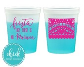 Fiesta Like There is No Mañana - 16 oz Color Change Cup Wedding Favors Wedding Party Gift Wedding Anniversary Custom Beverage D99