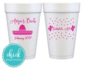 Fiesta Bachelorette Sombrero 20 oz Foam Cup Wedding Favors Fun Wedding Party Gifts Wedding Anniversary Party Gifts Custom Beverage D398a