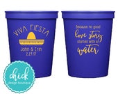 Viva Fiesta Sombrero - 16 oz Cup Wedding Favors Fun Wedding Party Gifts Wedding Anniversary Party Gifts Custom Beverage D406b