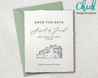 The Aquila Barn, MO Venue Illustration | Wedding Invitation Sketch | Hand Drawn Line Art | DIGITAL DOWNLOAD