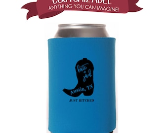 Custom Getting Hitched Boots Can Cooler, Wedding Favors D23