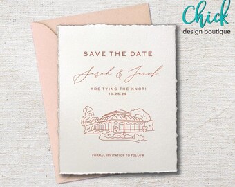 The Bryan Museum, TX Venue Illustration | Wedding Invitation Sketch | Hand Drawn Line Art | DIGITAL DOWNLOAD