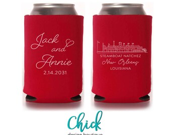 The Venue Gallery | Steamboat Natchez, New Orleans Louisiana | Illustrated Boat Personalized Wedding Venue Favor D467 Chick Design Boutique