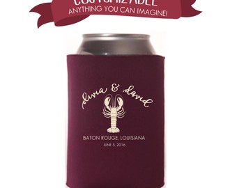 Aragosta tropicale unico Can Cooler Bomboniere, matrimonio divertente Party Regali nozze anniversario regali personalizzati bevanda può più fresco 1 33