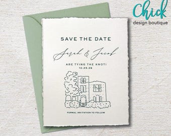 Barnsley Resort, Adairsville GA Venue Illustration | Wedding Invitation Sketch | Hand Drawn Line Art | DIGITAL DOWNLOAD