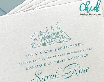 Summerour Studio, Atlanta Georgia Venue Illustration | Wedding Invitation Sketch | Hand Drawn Line Art | DIGITAL DOWNLOAD