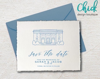Old Post Office El Reno, OK Venue Illustration | Wedding Invitation Sketch | Hand Drawn Line Art | DIGITAL DOWNLOAD
