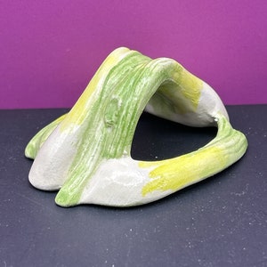 Scallion Napkin Rings, Set of 4 | Handmade | Hand-painted | Ceramic | Farmhouse Table Decor