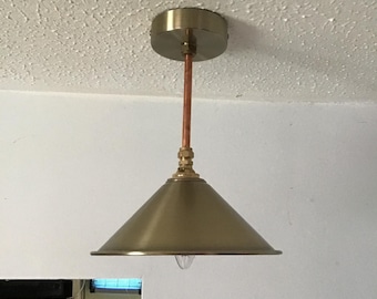 アストラ天井ライト レトロ 真鍮と銅のフィッティング