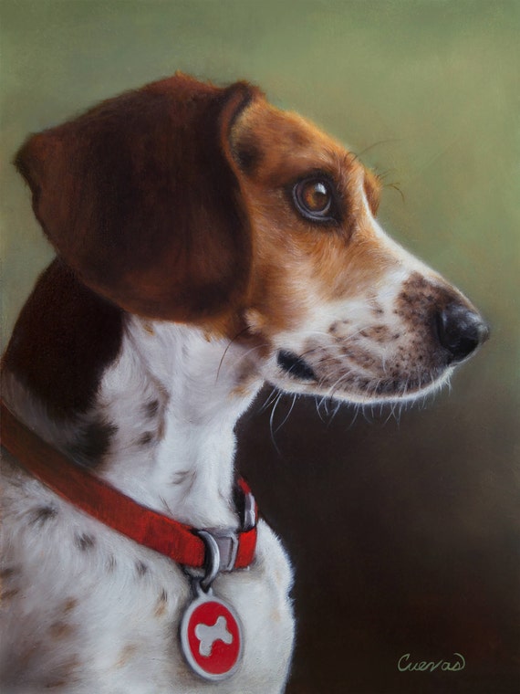 Snoopy Blank Card Of Original Beagle Dog Oil Painting By Etsy