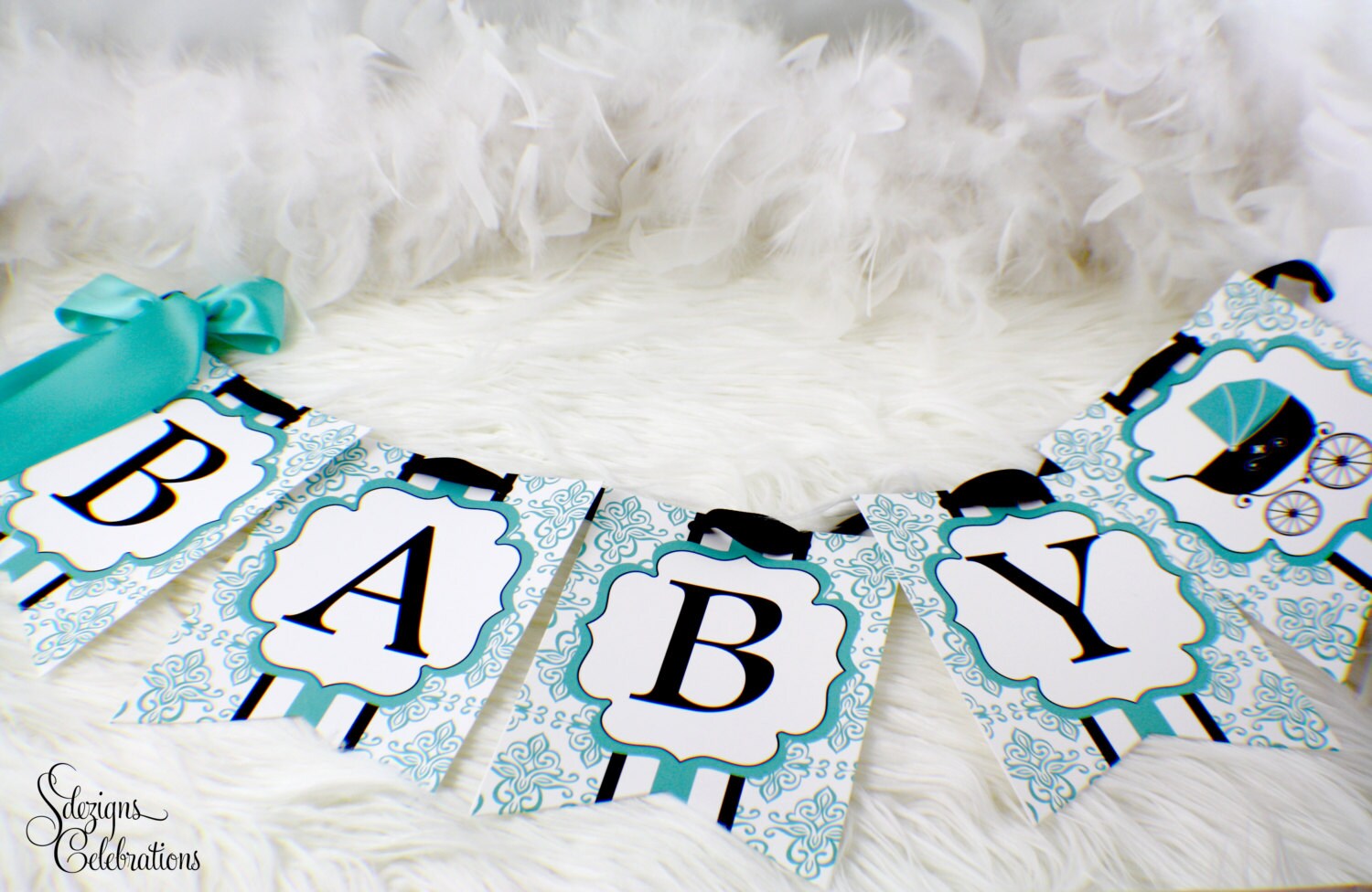 Custom Baby Shower Banner Little Pram theme Etsy