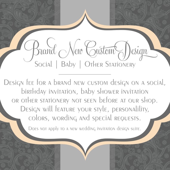 Custom Design - Brand New Social, Baby and Other Stationery, Birthday invitation, Baby Shower, Soiree, Corporate, Sweet 16, Grad, New Design Il_570xn