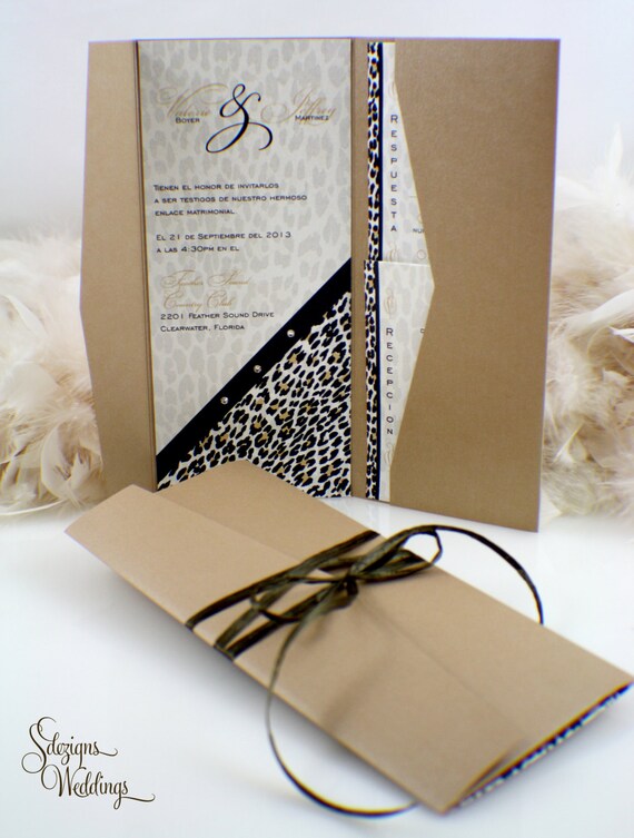 Leopard Wedding Invitation Suite | Fabulous | Wild | Print | Pattern | Unique | Safari Il_570xn