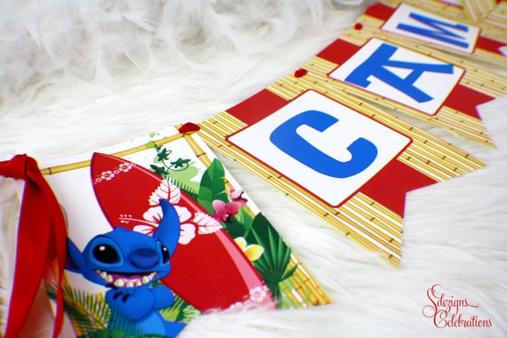 Lilo and Stitch Banner - Party Banner | Hanging Banner | Beach | Surfboard - PLEASE READ INSTRUCTIONS before purchasing Il_570xn